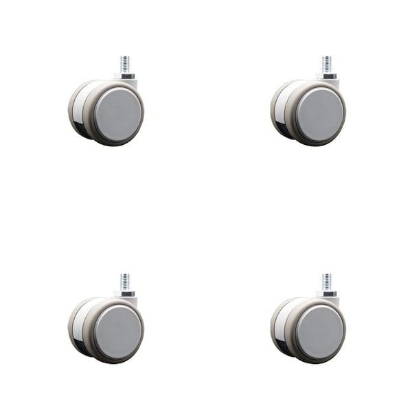 Service Caster 2 Inch MRI Safe Casters, 3/8 Inch Threaded Stem, Set of 4, 4PK SCC-TS02S50-TPR-GRY-381634-MRI-4 - main